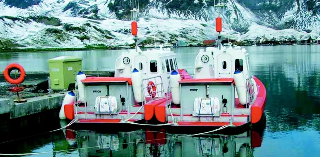 The British Antarctic survey RIBs have been built to survive in a dangerous environment.