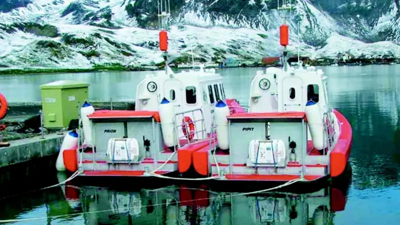 The British Antarctic survey RIBs have been built to survive in a dangerous environment.