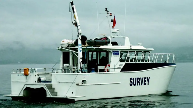 Lia, the 15m hydrographic survey catamaran built by Ali-it Marine for Osiris Propjects, will be on the Seawork 2005 pontoon.