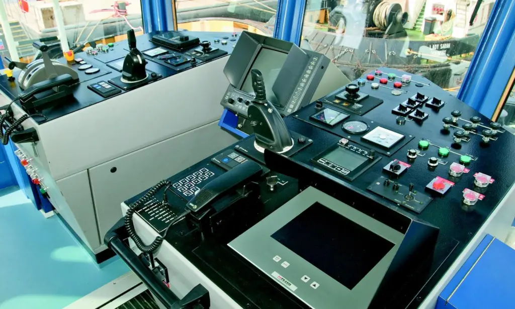 Fire fighting capability is provided by a single monitor at bridge deck level.