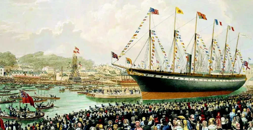 The launch of Brunels SS Great Britain was cause for celebrations in Bristol in 1843.