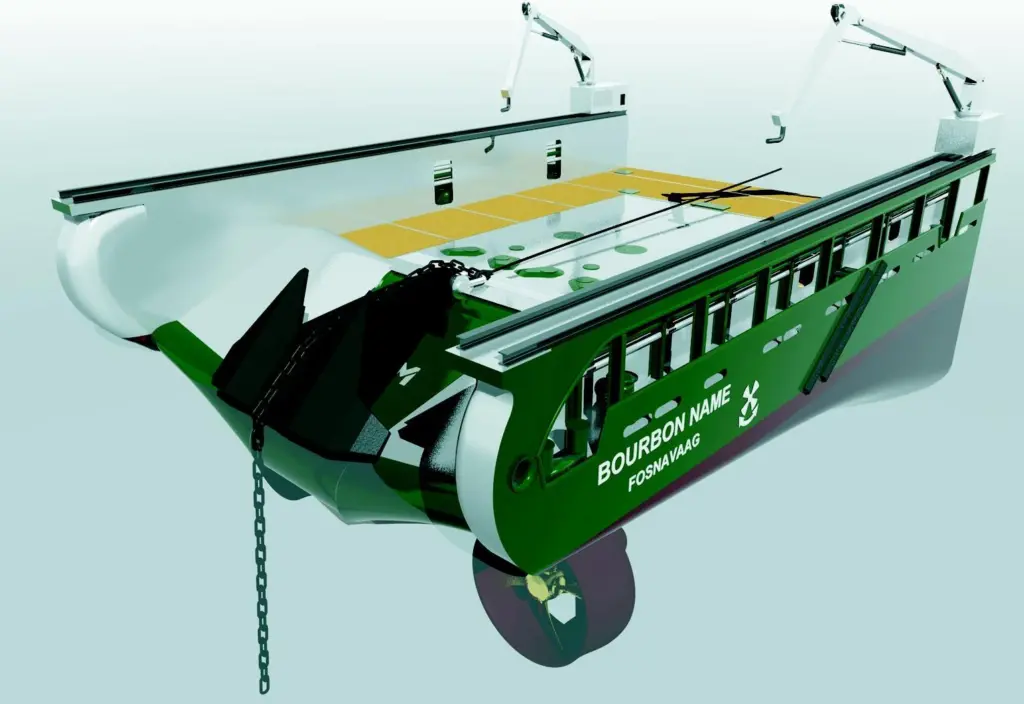 A new form of stern ramp is central to the SAHS concept.