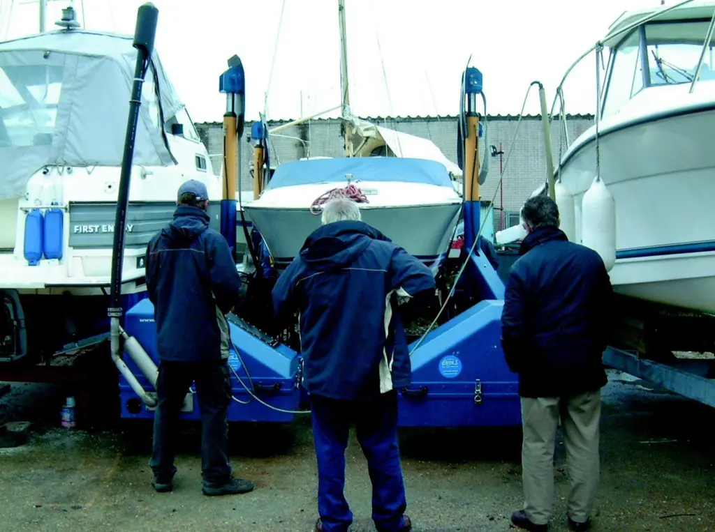 The Vermeer-Holland lifting crane makes marina operations easier.