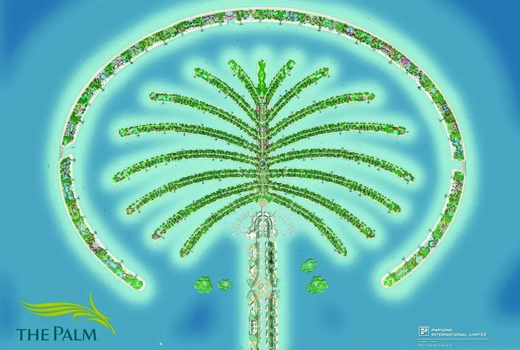 The Two Seas project could see an 11 million square metre island created and is the latest in a series huge reclamation projects in the areas, such as the Palm projects, shown here