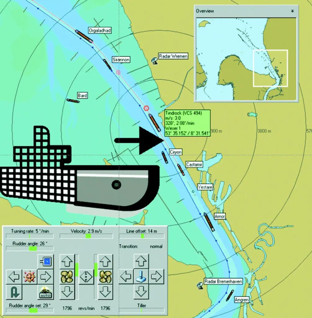 The OPSCENTER Virtual Waterway is within the software suite accompanying Barcos new VTS for the Ghent - Terneuzen canal.