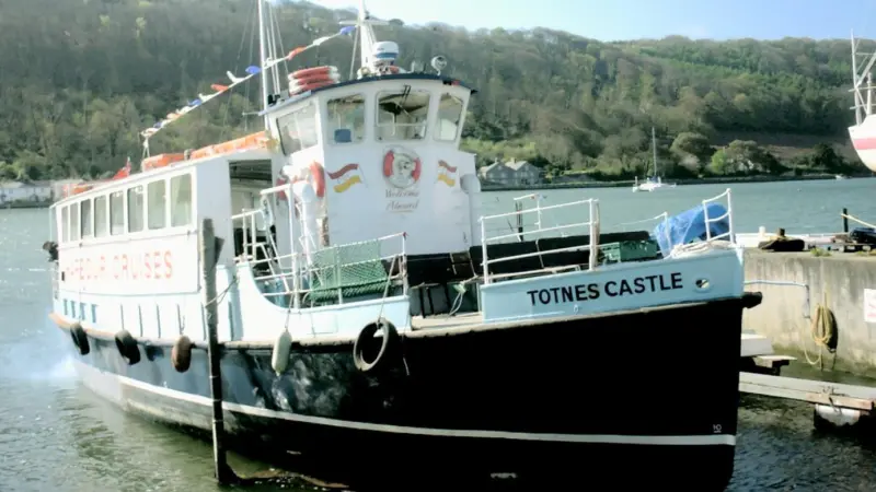 Totnes Castle is launched from the Voyager Yachts yard following extensive repair and conversion works.