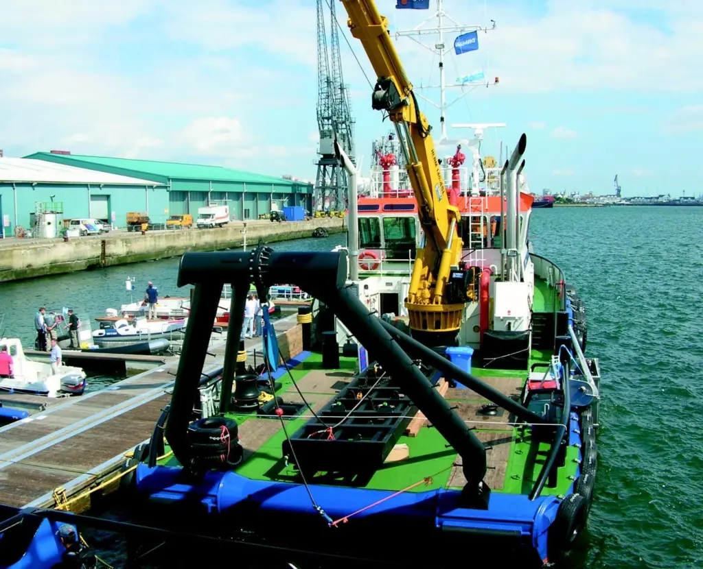 The Duke of Normandy at Seawork 2005. In addition to conducting hydrographic surveys, its Hypack Max survey software will also be used when buoy positioning and bed levelling works are undertaken.