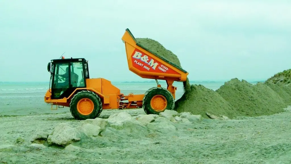 Heavy plant at work at East Head last month.