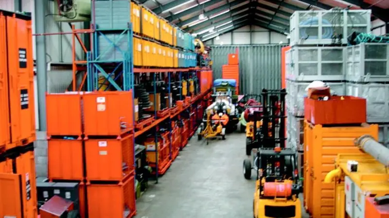 The Marine Pollution Salvage Centre (MPSC) in Milford Haven storing the Maritime and Coastguard Agencys counter pollution and salvage equipment.