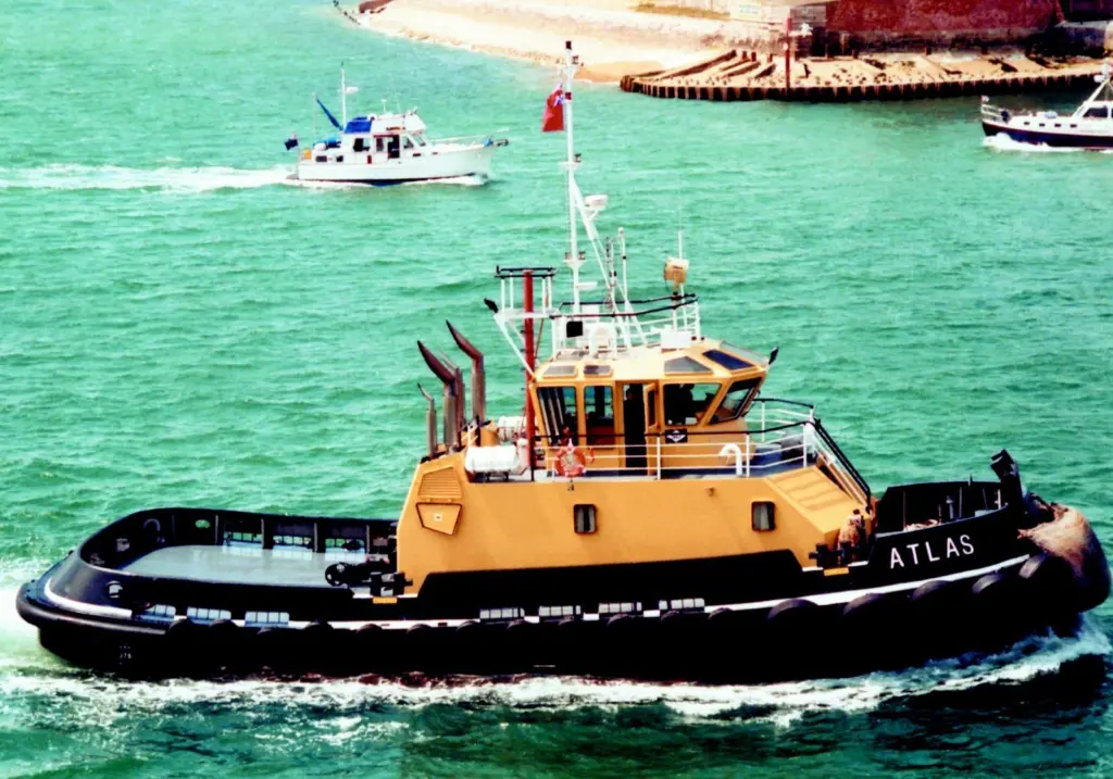 Atlas is the first Robert Allan tug to operate in the UK. Photo courtesy D Lynch.