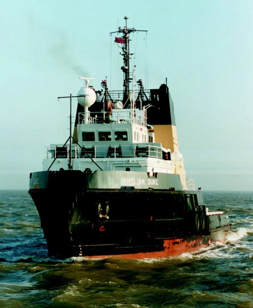 Panagiotakis Star, seen here as Anglian Duke, will tow barges in the Baltic as the Hercules.