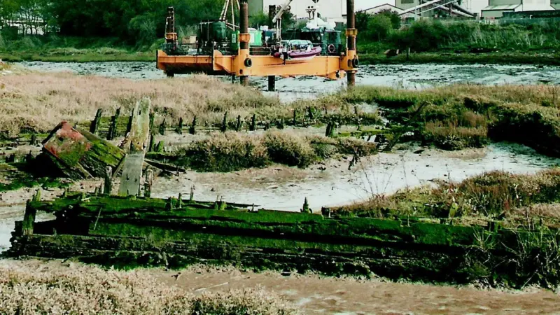 FES is seen drilling mud in Milton Creek.
