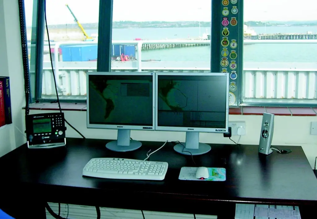 The view from the new port monitoring station at Portland Harbour in Dorset UK.