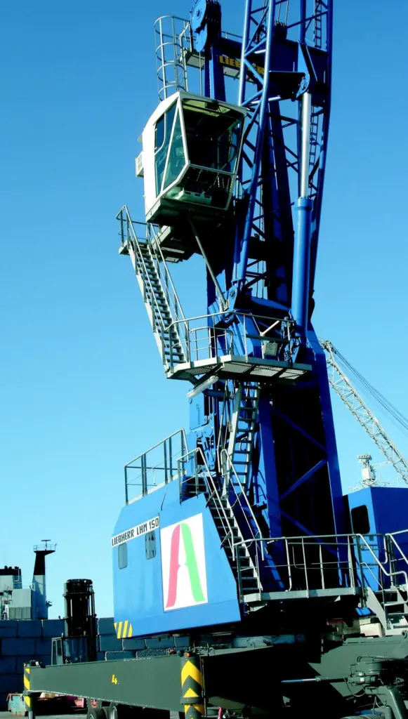 The new Liebherr mobile harbour crane has boosted the cargo handling capacity at A&P Falmouth.