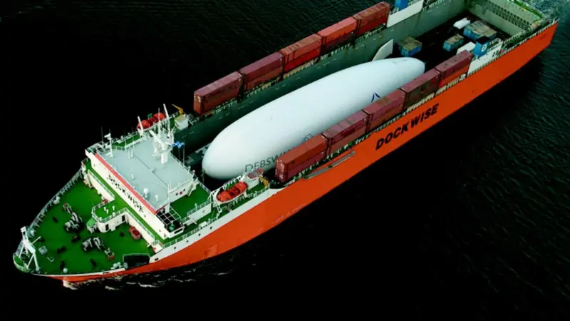 The Enterprise leaves Amsterdam sailing for Kaapstad in South Africa with Dockwise lightest ever load.