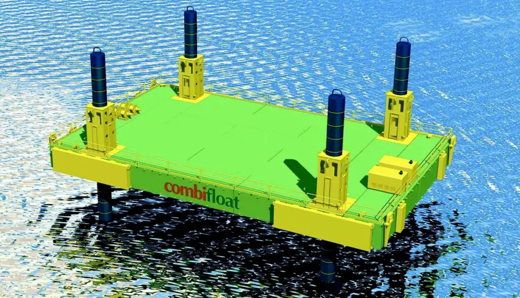 An artists impression of the new Combifloat C-7 self-elevating platform.