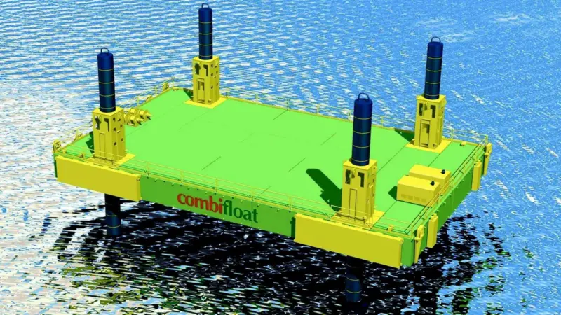 An artists impression of the new Combifloat C-7 self-elevating platform.