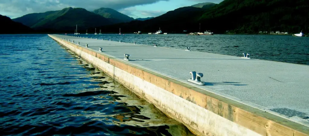 The Holy Loch breakwater was installed within 24 hours of the components arriving from Finland.