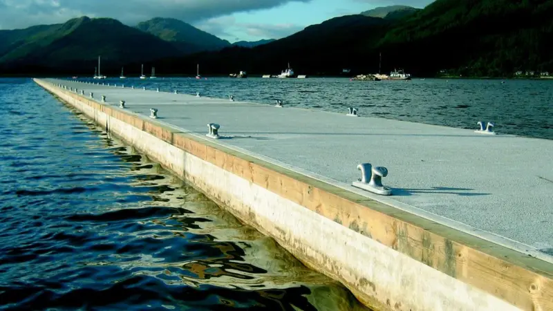 The Holy Loch breakwater was installed within 24 hours of the components arriving from Finland.