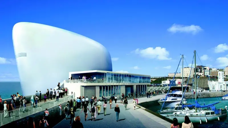 Turner Contemporarys gallery will be placed on foundations built in Margate Harbour.