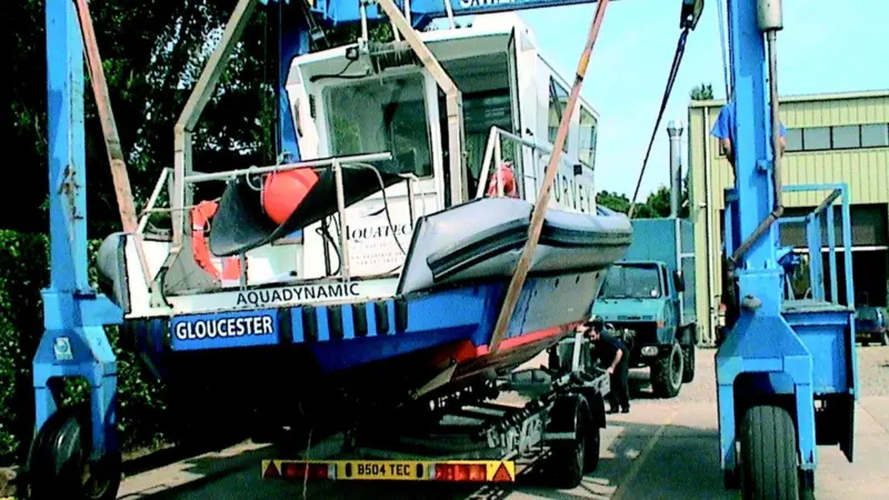 Gloucester UK based Aquadynamic can be towed for rapid mobilisation to any convenient launch site.