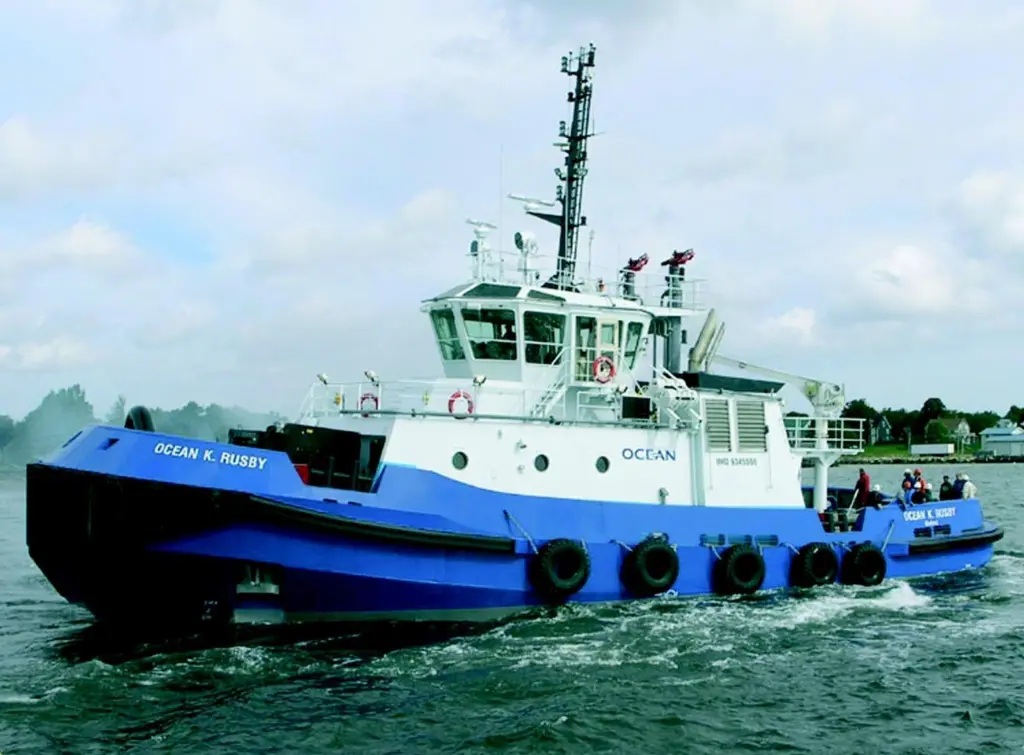 Ocean K Rusby was built for working in ice on the St Lawrence Seaway.