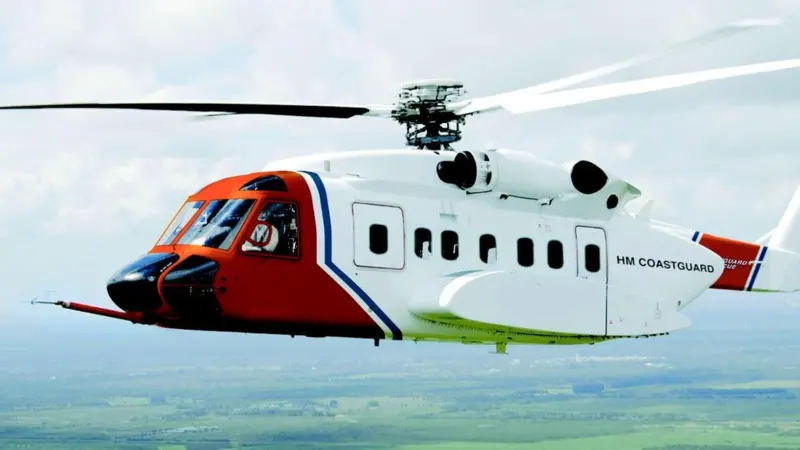 An artists impression of how a Sikorsky S92 helicopter will look in Coastguard livery.