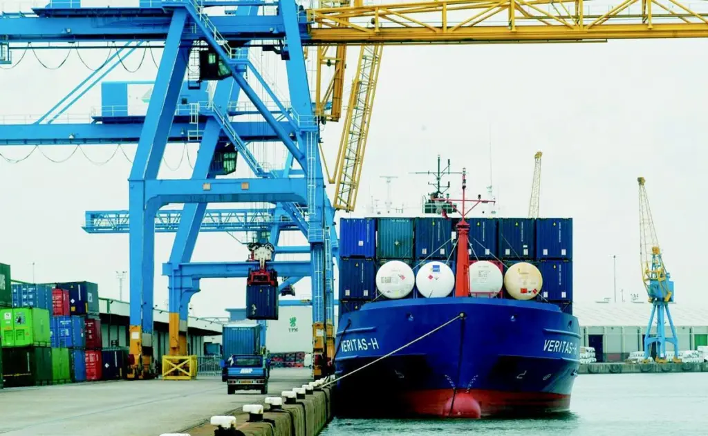 Container volumes at the Port of Hull rose by 10.2% in the first half of last year.