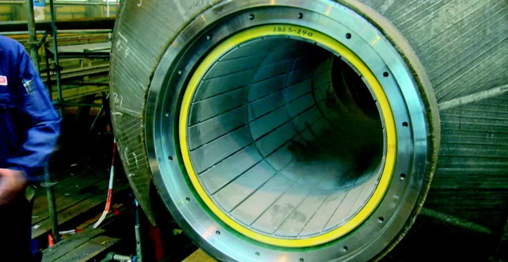 Water lubricated Composite bearings are installed in the new self propelled ocean going cutter suction dredger DArtagnan.