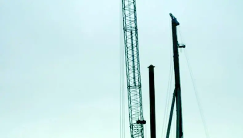 Some of the piles for the new jetty will be more than 50m long.