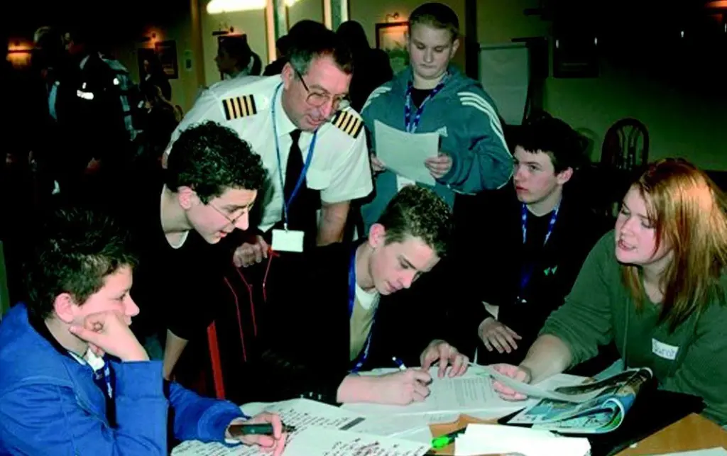 Students work with Haven Gateway personnel at the recent Sea Port role play day.