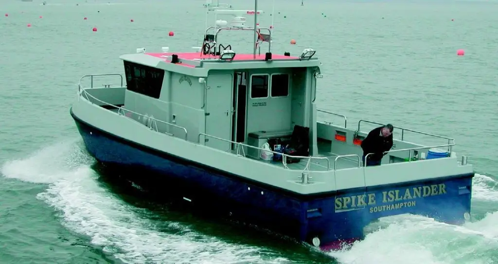 A South Boats 11m GRP Catamaran.