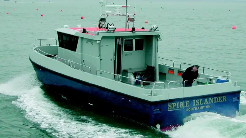 A South Boats 11m GRP Catamaran.