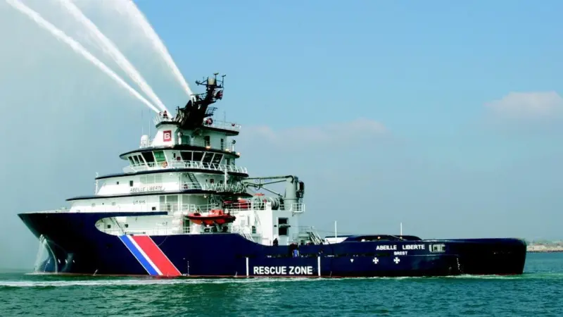 The after deck of Abeille Liberte has several interesting features.