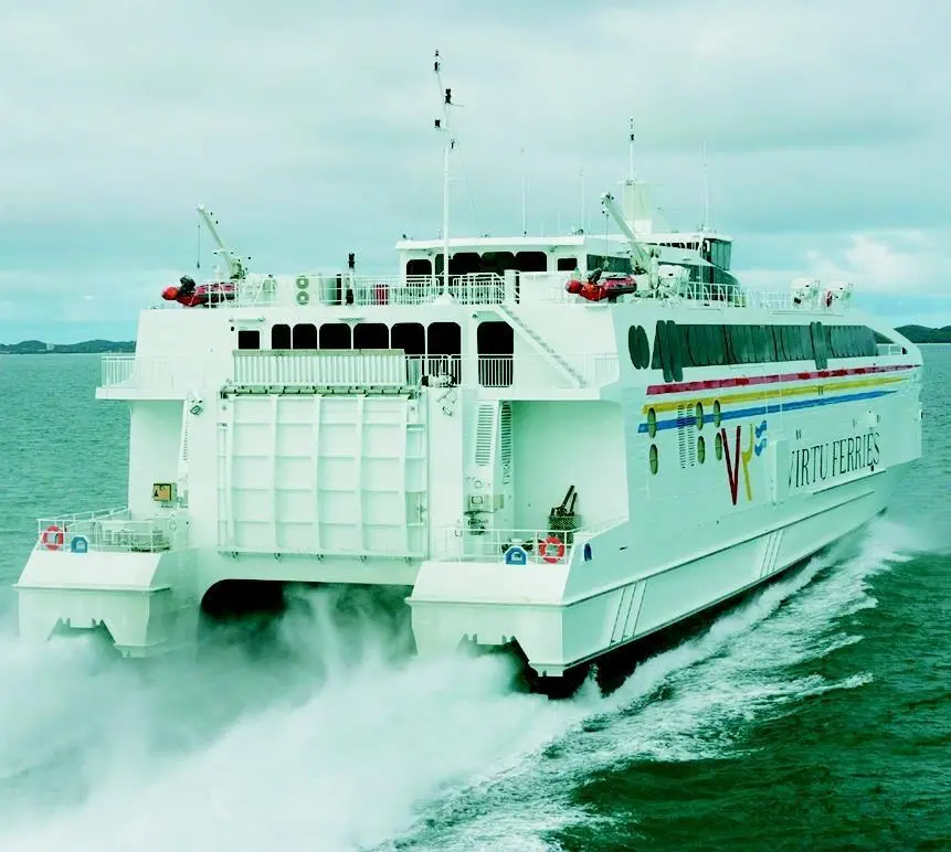Maria Dolores is thought to have the first sextuple waterjet installation in a fast ferry.