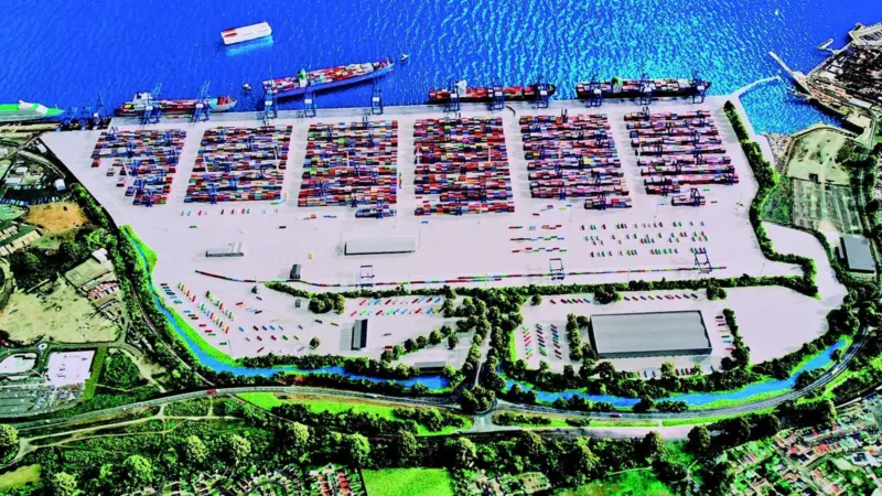 Although approval has been given, work will not start on Bathside Bay before 2009 at the earliest.