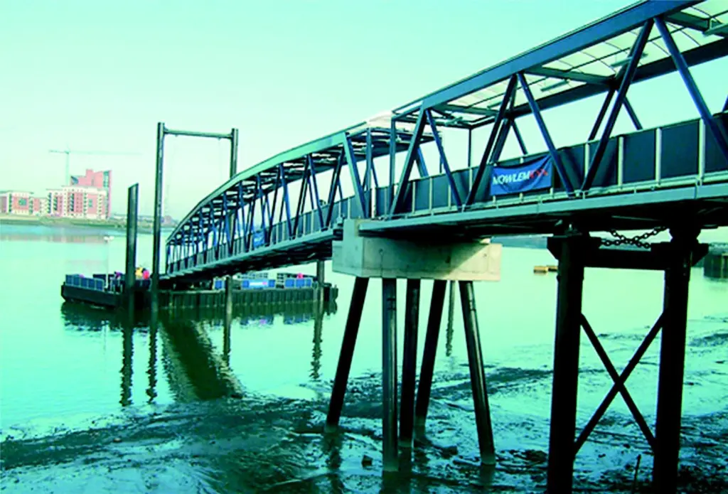 The pontoon at Woolwich Arsenal is one of the many Marine Designs has placed along the Thames.
