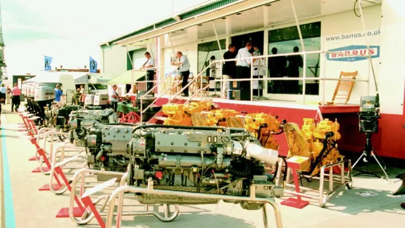 EPBarrus remarkable marine engine display will again feature on the Seawork quayside.