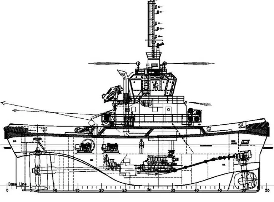 The first Carousel-Combi tugs to be ordered will have one large single screw and an azimuthing thruster forward.