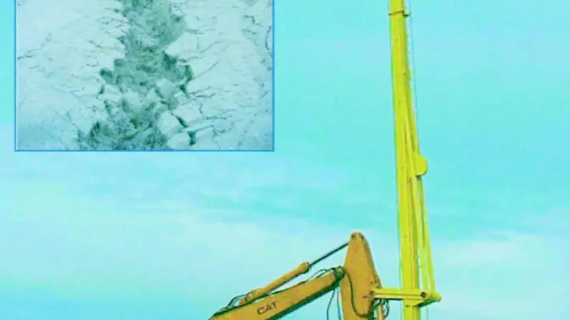 The BeauDrain system accelerates the compression of soft soils in land reclamation works.