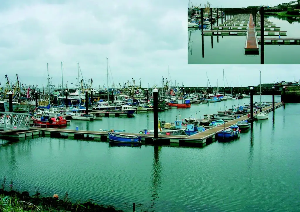 The pontoons designed and built by Solent Marine complete a project which has transformed mooring facilities for Newlyn Harbour fishermen.