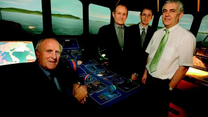 Pictured from left to right: Bob Sclater, Dave Thompson, Nigel Mills and Captain Chris Thompson from South Tyneside College.