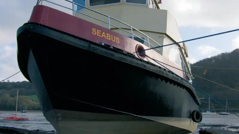 The hull form of 'Seabus' has been optimised for passenger comfort in rough weather.