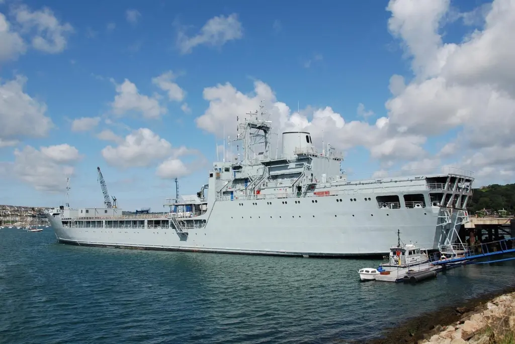 The converted 'RFA Sir Tristram' will now be moored in Portland Harbour, to be used by the Royal Marines and other services for training purposes.