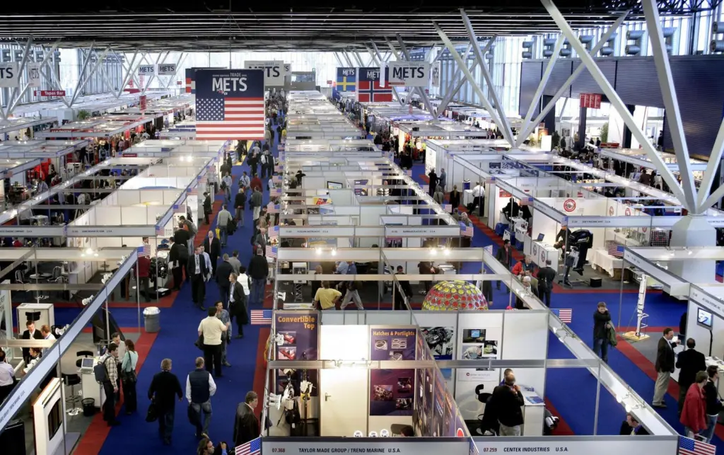 The Marine Equipment Trade Show (METS) fills a number of halls in Amsterdam's vast RAI exhibition complex.