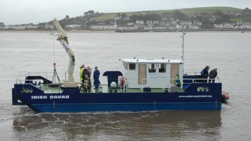 The demountable vessel can be transported to various locations around Ireland on three low loaders.