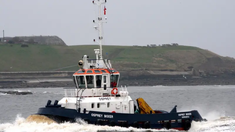 ‘Osprey Boxer’ arrives in the Tyne for the first time. (Photo courtesy K Blair)