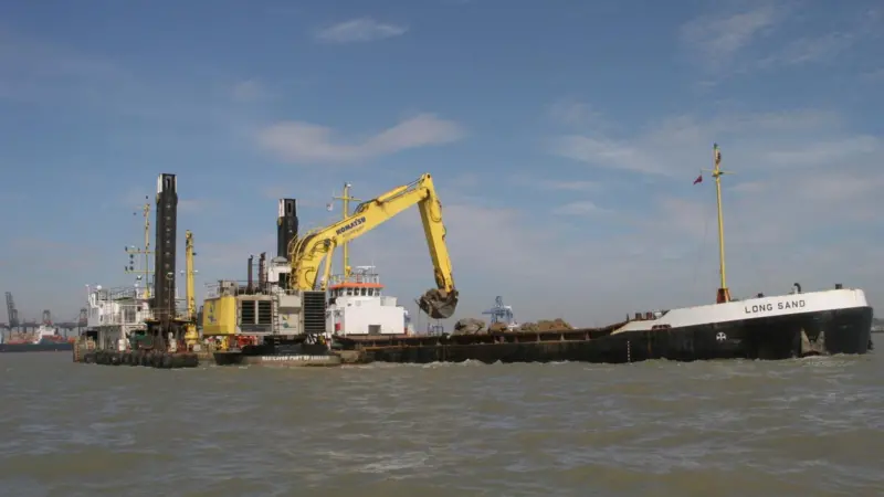 A large number of workboats have been deployed for the Felixstowe South Reconfiguration works.
