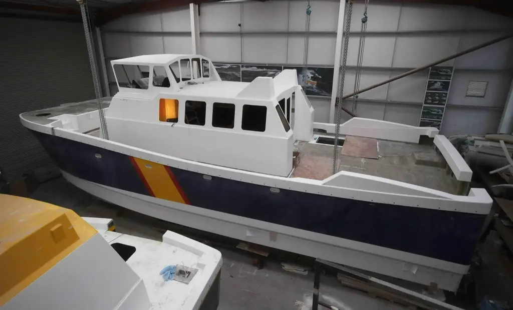 The first of Safehaven Marine’s new Wildcat 53 wind farm support vessels nears completion at the company’s Cork, Ireland facility.