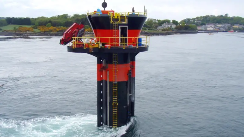 Marine Current Turbines’ SeaGen tidal energy turbine is generating power in Northern Ireland’s Strangford Lough.